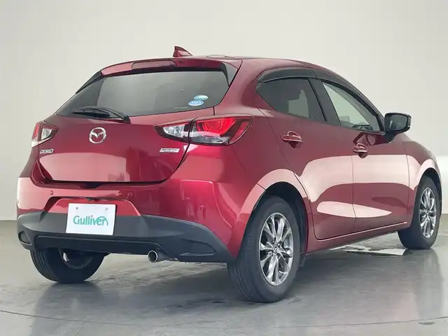 マツダ デミオ 13S ツーリング Lパッケージ 愛知県 2018(平30)年 4.7万km ソウルレッドクリスタルM 純正ナビ　フルセグＴＶ　バックカメラ　ハーフレザー白革　シートヒーター　パーキングセンサー　ＢＳＭ　ＨＵＤ　衝突軽減　車線逸脱　ＬＥＤオートライト　Ｂｌｕｅｔｏｏｔｈ　ＤＶＤ　ＵＳＢ　ＡＵＸ　禁煙車
