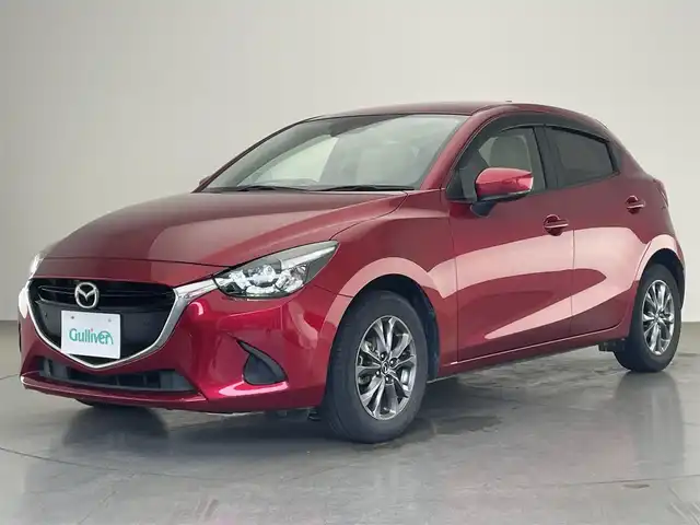 マツダ デミオ 13S ツーリング Lパッケージ 愛知県 2018(平30)年 4.7万km ソウルレッドクリスタルM 純正ナビ　フルセグＴＶ　バックカメラ　ハーフレザー白革　シートヒーター　パーキングセンサー　ＢＳＭ　ＨＵＤ　衝突軽減　車線逸脱　ＬＥＤオートライト　Ｂｌｕｅｔｏｏｔｈ　ＤＶＤ　ＵＳＢ　ＡＵＸ　禁煙車