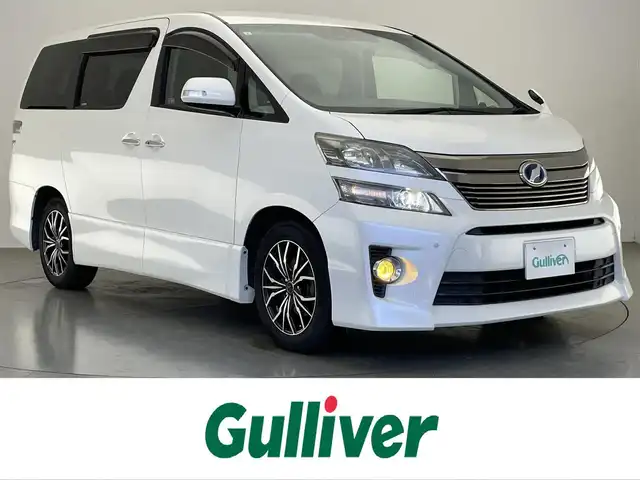 トヨタ ヴェルファイア 2．4Z 愛知県 2014(平26)年 7.5万km ホワイトパールクリスタルシャイン 純正９型ナビ　純正後席モニター　禁煙車　フルセグＴＶ　ＤＶＤ　両側パワスラ　ＷＥＤＳ１７インチＡＷ　コーナーセンサー　ＥＴＣ　バックカメラ　オットマン HIDヘッドライト　オートライト　フォグランプ