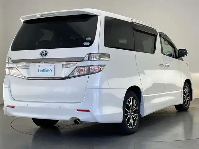 トヨタ ヴェルファイア 2．4Z 愛知県 2014(平26)年 7.5万km ホワイトパールクリスタルシャイン 純正９型ナビ　純正後席モニター　禁煙車　フルセグＴＶ　ＤＶＤ　両側パワスラ　ＷＥＤＳ１７インチＡＷ　コーナーセンサー　ＥＴＣ　バックカメラ　オットマン HIDヘッドライト　オートライト　フォグランプ