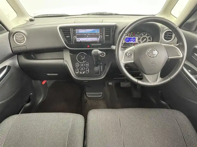 日産 デイズ ルークス ハイウェイスター Xターボ 大分県 2019(令1)年 3.7万km オーシャンブルーP エマージェンシーブレーキ/車線逸脱警報/ハイビームアシスト/アラウンドビューモニター/純正SDナビ　型式：MM319D-W/・フルセグTV、DVD再生可、BT対応/ステアリングスイッチ/左側電動スライドドア/ETC/純正ドライブレコーダー/アイドリングストップ/横滑り防止装置/電動格納ミラー/純正フロアマット/オートライト/LEDヘッドライト/フォグランプ/純正14インチアルミホイール/保証書、取説、スペアキー有り