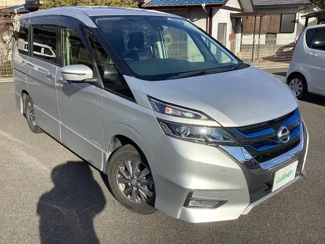 日産 セレナ e－パワー ハイウェイスター V 岡山県 2018(平30)年 7.4万km ブリリアントシルバー 外部検査実施済車両/純正９インチメモリーナビ/フルセグ/バックカメラ/全方位カメラ/ドラレコ/R両側パワースライド/ビルトインETC/F・Rコーナーセンサー/シートヒーター