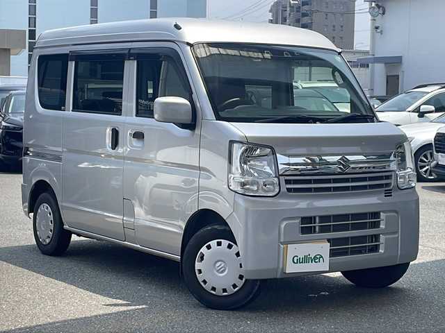 スズキ エブリイ JOINターボ 福岡県 2022(令4)年 5.4万km シルキーシルバーメタリック ワンオーナー/純正ナビ（Bluetooth・ラジオ・フルセグTV・CD・Ipod）/前後ドライブレコーダー/ETC/USBポート/ドアバイザー/両側スライドドア/後方コーナーセンサー/横滑り防止装置/オートライト/盗難防止装置/運転席・助手席エアバック/パワーウィンドウ/パワーステアリング/リモコンキー/保証書・取扱説明書