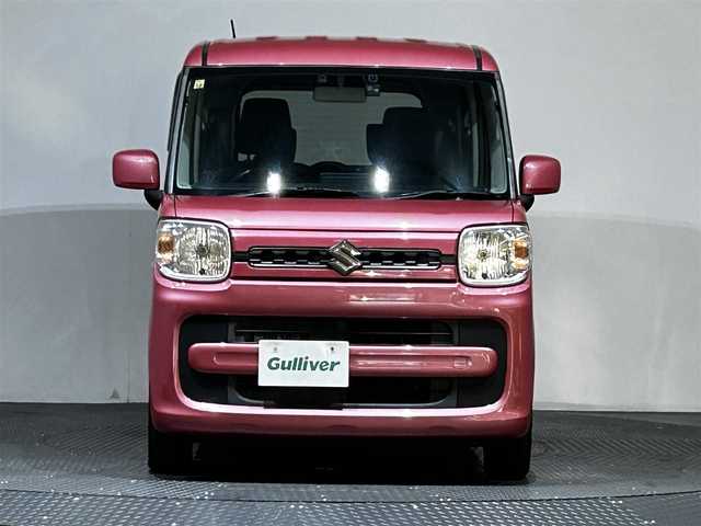 スズキ スペーシア HYBRID G 愛媛県 2018(平30)年 5.7万km チアフルピンクM 社外SDナビ/(AM/FM/CD/DVD/Bluetooth/フルセグ)/バックカメラ/ETC/両側スライドドア/前方ドライブレコーダー/オートライト/プッシュスタート/ドアバイザー/ヘッドライトレベライザー/パワーモードスイッチ/保証書/取扱説明書