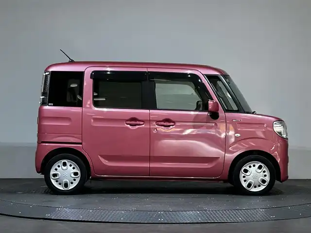 スズキ スペーシア HYBRID G 愛媛県 2018(平30)年 5.7万km チアフルピンクM 社外SDナビ/(AM/FM/CD/DVD/Bluetooth/フルセグ)/バックカメラ/ETC/両側スライドドア/前方ドライブレコーダー/オートライト/プッシュスタート/ドアバイザー/ヘッドライトレベライザー/パワーモードスイッチ/保証書/取扱説明書
