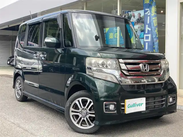 ホンダ Ｎ ＢＯＸ カスタム SSパッケージ 長崎県 2016(平28)年 5万km ブリティッシュグリーンP 片側パワースライドドア/純正ディスプレイオーディオ【WX-171CP】/ワンセグTV/Bluetooth接続/シートヒーター/ビルトインETC/ステアリングスイッチ/HIDオートヘッドライト/フォグライト/ISOFIX