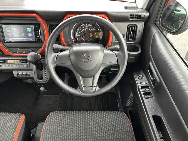 スズキ ハスラー HYBRID G 島根県 2021(令3)年 3.8万km バーミリオンオレンジ/ガンメタリック2トーン 社外ナビ/フルセグTV /DVD再生/Bluetooth接続/前後ドライブレコーダー　/ＥＴＣ/バックカメラ/アダプティブクルーズコントロール　/ダウンヒルアシストコントロール/前席シートヒーター　/レーンアシスト　/エアバッグ　（ダブル、サイド、カーテン）/スマートキー　/プッシュスタート/アイドリングストップ　/純正フロアマット