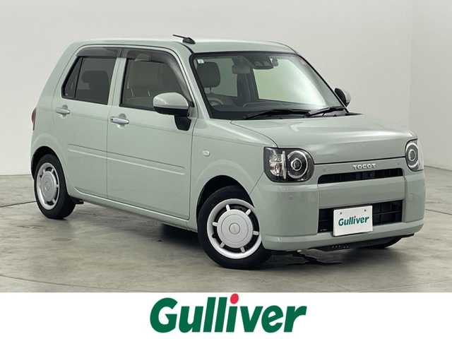 ダイハツ ミラ トコット G リミテッド SAⅢ 福岡県 2021(令3)年 4.6万km セラミックグリーンM 純正ナビ／フルセグＴＶ　/全方位カメラ　/ＥＴＣ　/前方ドライブレコーダー　/コーナーセンサー　/衝突軽減ブレーキ　/アイドリングストップ　/横滑り防止装置　/電動格納式ドアミラー　/シートヒーター　/プッシュスタート