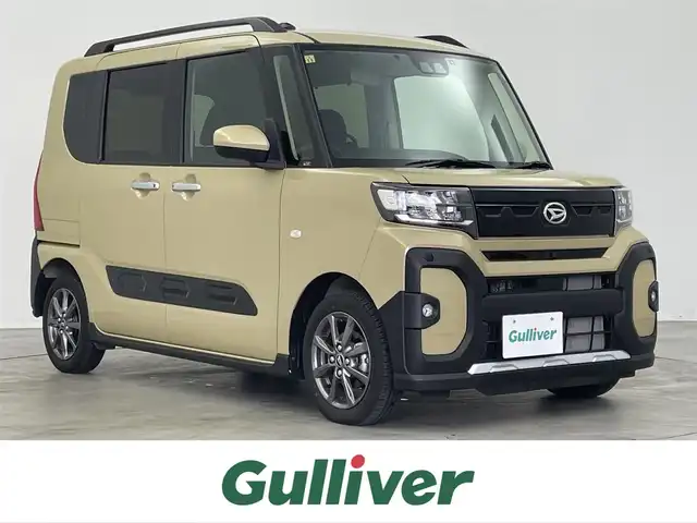 ダイハツ タント ファンクロス 埼玉県 2023(令5)年 0.6万km サンドベージュメタリック 9インチディスプレイオーディオ/(Bluetooth/USB/HDMI/AppleCarPlay/AndroidAuto/フルセグ）/全方位カメラ/両側パワースライドドア/ドライブレコーダー/衝突被害軽減ブレーキ/シートヒーター/アイドリングストップ/オートブレーキホールド/ビルトインETC2.0/コーナーセンサー/純正14インチアルミホイール