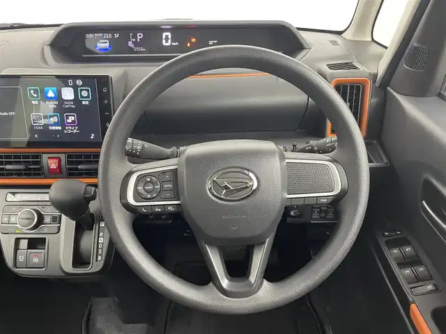 ダイハツ タント ファンクロス 埼玉県 2023(令5)年 0.6万km サンドベージュメタリック 9インチディスプレイオーディオ/(Bluetooth/USB/HDMI/AppleCarPlay/AndroidAuto/フルセグ）/全方位カメラ/両側パワースライドドア/ドライブレコーダー/衝突被害軽減ブレーキ/シートヒーター/アイドリングストップ/オートブレーキホールド/ビルトインETC2.0/コーナーセンサー/純正14インチアルミホイール