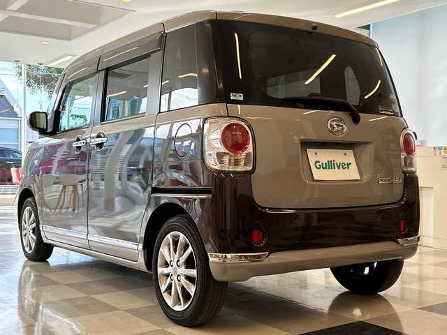 ダイハツ ムーヴ キャンバス G メイクアップ リミテッド　SAⅢ 岐阜県 2020(令2)年 7.2万km スムースグレーマイカメタリック/プラムブラウンクリスタルマイカ 2トーン 両側パワースライドドア/純正10インチナビ/全方位カメラ/フルセグテレビ/Bluetooth/iPod接続/USB入力端子/HDMI/ナビ連動純正前後ドライブレコーダー/ETC/オートエアコン/シートヒーター/プッシュスタート/スマートキー/電動格納ミラー/スマートアシスト/衝突警報機能/衝突回避支援ブレーキ機能/純正フロアマット/オートライト/オートマチックハイビーム/LEDヘッドライト/純正アルミホイール