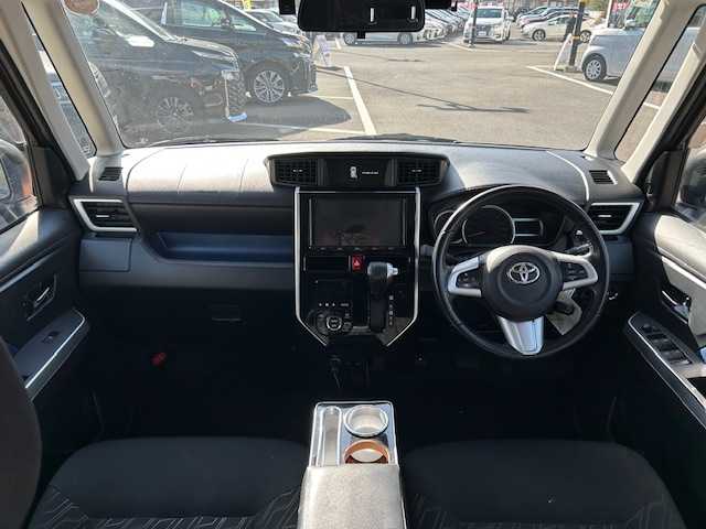 トヨタ ルーミー カスタムG－T 宮城県 2017(平29)年 7.7万km ブラックマイカメタリック/ブリリアントカッパークリスタルマイカ 2トーン 登録時走行距離76971km/純正SDナビ/フルセグTV/Bluetooth/CD/DVD/FM/AM/HDMI/後席モニター/15インチアルミ付きスタッドレスタイヤ/クルーズコントロール/両側パワースライド/ドライブレコーダー/シートヒーター/バックカメラ/オートライト/アイドリングストップ/横滑り防止装置/ステアリングリモコン/センターコンソール/プッシュスタート/スマートキー/LEDライト/ETC/コーナーセンサー/電動格納ミラー/ドアバイザ/純正アルミホイール