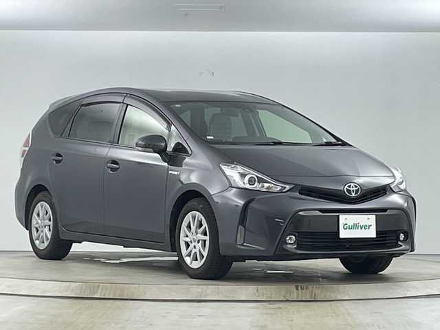 トヨタ プリウス α G 愛知県 2015(平27)年 4.3万km グレーメタリック 7人乗り/純正8インチナビ/（Bluetooth・フルセグテレビ・AM/FM）/バックカメラ/ビルトインETC/ドライブレコーダー/レーダークルーズコントロール(OP)/衝突被害軽減システム(OP)/レーンキープアシスト/ハーフレザーシート/運転席パワーシート/純正16インチアルミホイール/純正LEDヘッドライト/オートマチックハイビーム/スマートキー・プッシュスタート