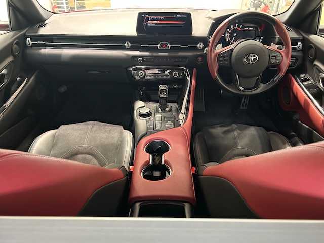 トヨタ スープラ RZ 宮城県 2022(令4)年 2.8万km プロミネンスレッド 純正ナビ/バックカメラ/リアカメラ/Bluetooth/JBLサウンド/トヨタスープラセーフティ/・レーンディパーチャーアラート/・プリクラッシュセーフティ/・ブラインドスポットモニター/・アダプティブハイビームシステム/・レーダークルーズコントロール/・クリアランスソナー/ヘッドアップディスプレイ/前後コーナーセンサー/LEDヘッドライト/オートライト/バックフォグランプ/ハーフレザーシート/シートメモリー/シートヒーター/パワーシート/純正アルミホイール/純正ドライブレコーダー/ETC