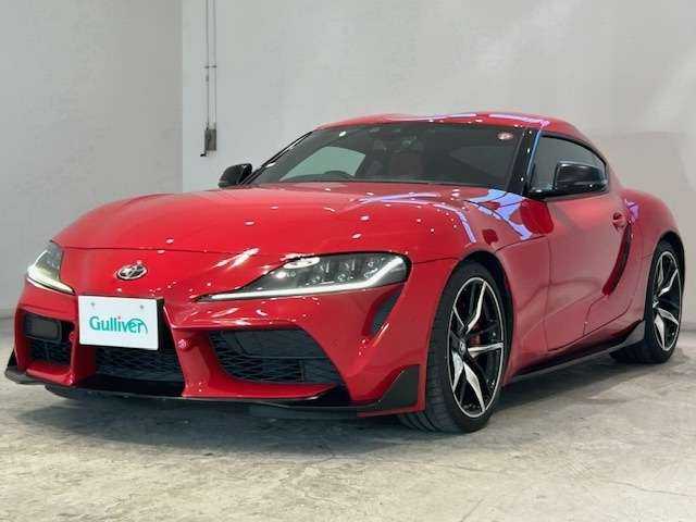 トヨタ スープラ RZ 宮城県 2022(令4)年 2.8万km プロミネンスレッド 純正ナビ/バックカメラ/リアカメラ/Bluetooth/JBLサウンド/トヨタスープラセーフティ/・レーンディパーチャーアラート/・プリクラッシュセーフティ/・ブラインドスポットモニター/・アダプティブハイビームシステム/・レーダークルーズコントロール/・クリアランスソナー/ヘッドアップディスプレイ/前後コーナーセンサー/LEDヘッドライト/オートライト/バックフォグランプ/ハーフレザーシート/シートメモリー/シートヒーター/パワーシート/純正アルミホイール/純正ドライブレコーダー/ETC