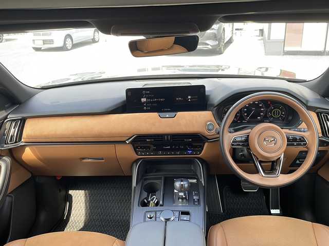 マツダ ＣＸ－６０ XD HV プレミアムスポーツ 大阪府 2023(令5)年 0.9万km マシーングレープレミアムM 純正１２．３インチナビ　パノラマサンルーフ　茶革シート　衝突軽減　全周囲カメラ　レーダークルーズコントロール　ＢＳＭ　ＢＯＳＥサウンド　置くだけ充電　前席シートクーラー　全席シートヒーター　ＥＴＣ　後席温シートヒーター　プッシュスタート　ウィンカーミラー　オートワイパー　フルディスプレイメーター　純正スカッフプレート　純正オールウェザーマット