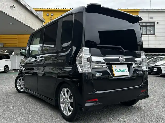 ダイハツ タント カスタム X スマートセレ SA 和歌山県 2014(平26)年 8.5万km ブラックマイカメタリック 衝突軽減ブレーキ/社外ナビ・フルセグTV・CD・DVD/LEDヘッドライト/パワースライドドア/スマートキー/ドライブレコーダー/ETC