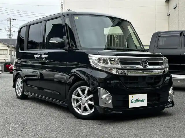 ダイハツ タント カスタム X スマートセレ SA 和歌山県 2014(平26)年 8.5万km ブラックマイカメタリック 衝突軽減ブレーキ/社外ナビ・フルセグTV・CD・DVD/LEDヘッドライト/パワースライドドア/スマートキー/ドライブレコーダー/ETC