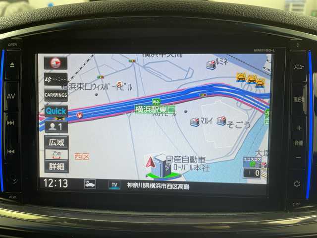 日産 エルグランド 250ハイウェイスター 道央・札幌 2014(平26)年 15.8万km ブリリアントホワイトパール ・4WD/・純正ナビ（MM515D-L）/・BT/CD/DVD/SD/AUX/フルセグTV/・クルーズコントロール/・両側パワースライドドア/・デジタルインナーミラー/・ハーフレザーシート/・オットマン/・ステアリングスイッチ/・LEDオートライト/・プッシュスタート/・スマートキー/・純正エンジンスターター/・ETC/・社外車高調/・積込純正サスペンション/・積込冬タイヤ純正AW付