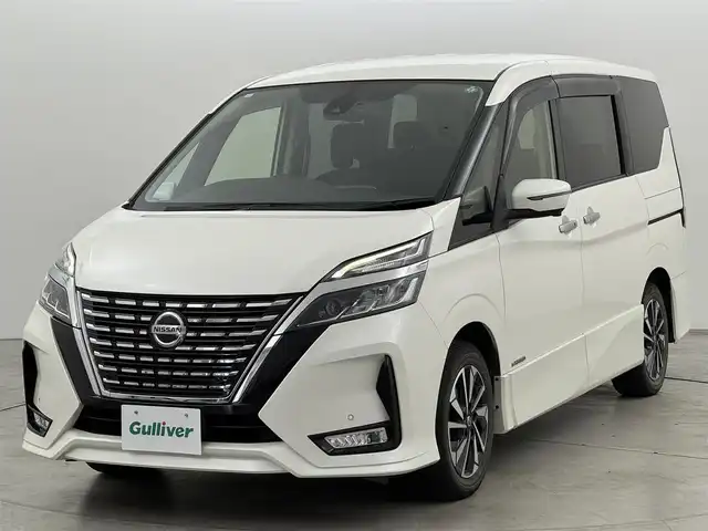 日産 セレナ ハイウェイスター V 福岡県 2020(令2)年 8万km ブリリアントホワイトパール 純正９インチナビ　/ＥＴＣ　/ドライブレコーダー　/デジタルルームミラー　/アラウンドビューモニター　/両側パワースライドドア　/プロパイロット　/エマージェンシーブレーキ　/レーンキープ　/コーナーセンサー　/ＬＥＤ
