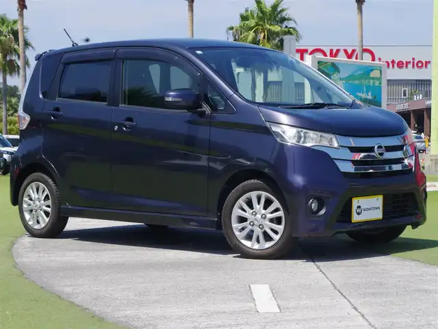 日産 デイズ HWS X Vセレ +SeftyⅡ 千葉県 2015(平27)年 4万km プレミアムパープルP エマージェンシーブレーキ/アイドリングストップ/純正SDナビ/地デジTV/【DVD/CD再生機能　Bluetooth接続】/アラウンドビューモニター/ETC/HIDヘッドライト/フォグライト/ウインカーミラー/純正14インチアルミホイル/インテリジェントキー