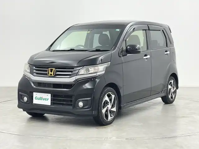 ホンダ Ｎ ＷＧＮ カスタム G ターボパッケージ 群馬県 2016(平28)年 4.7万km スマートブラック ナビ　バックカメラ　クルーズコントロール　パドルシフト　ＥＴＣ　革巻きステアリング　レザー調シートカバー　ＨＩＤヘッドライト　フォグランプ　オートライト　アイドリングストップ　純正アルミホイール