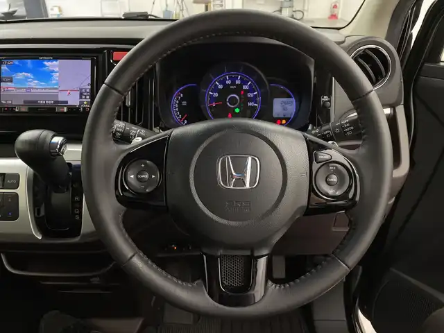 ホンダ Ｎ ＷＧＮ カスタム G ターボパッケージ 群馬県 2016(平28)年 4.7万km スマートブラック ナビ　バックカメラ　クルーズコントロール　パドルシフト　ＥＴＣ　革巻きステアリング　レザー調シートカバー　ＨＩＤヘッドライト　フォグランプ　オートライト　アイドリングストップ　純正アルミホイール