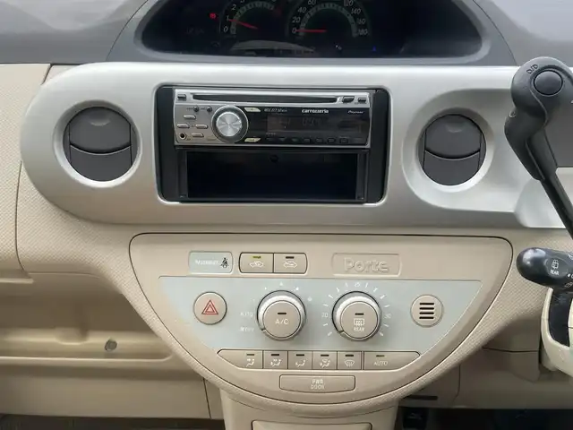 トヨタ ポルテ 150r 静岡県 2006(平18)年 7.5万km ライトイエロー 左側パワースライドドア　/社外CDオーディオ　/革巻きステアリング　/電動格納ドアミラー　/フロアマット　/ドアバイザー　/フォグランプ　/リモコンキー  /スペアキー /保証書　/取説