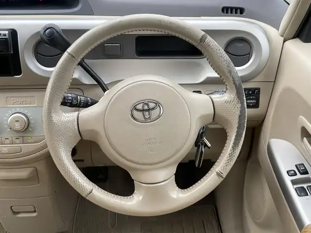トヨタ ポルテ 150r 静岡県 2006(平18)年 7.5万km ライトイエロー 左側パワースライドドア　/社外CDオーディオ　/革巻きステアリング　/電動格納ドアミラー　/フロアマット　/ドアバイザー　/フォグランプ　/リモコンキー  /スペアキー /保証書　/取説