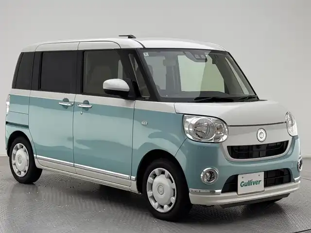 ダイハツ ムーヴ キャンバス X メイクアップ リミテッド SAⅢ 兵庫県 2022(令4)年 3.9万km パールホワイトⅢ/ファインミントメタリック 2トーン 純正メモリナビ(CD/DVD/SD/Bluetooth/フルセグ)/アラウンドビューモニター/両側パワースライドドア/シートヒーター/純正フロアマット/コーナーセンサー/オートライト/クリアランスソナー/アイドリングストップ/オートマチックハイビーム/ETC
