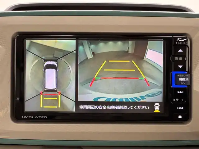 ダイハツ ムーヴ キャンバス X メイクアップ リミテッド SAⅢ 兵庫県 2022(令4)年 3.9万km パールホワイトⅢ/ファインミントメタリック 2トーン 純正メモリナビ(CD/DVD/SD/Bluetooth/フルセグ)/アラウンドビューモニター/両側パワースライドドア/シートヒーター/純正フロアマット/コーナーセンサー/オートライト/クリアランスソナー/アイドリングストップ/オートマチックハイビーム/ETC