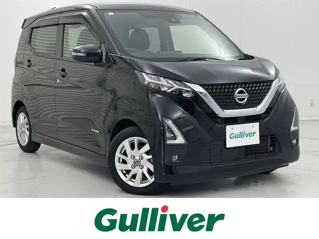 日産 デイズ ハイウェイスターX 茨城県 2021(令3)年 6.4万km ブラック インテリジェントミラー（全方位）/衝突被害軽減ブレーキ/カーテンエアバッグ/W+サイドエアバッグ/レーンキープアシスト/横滑り防止機能/純正リアスポイラー/純正フロアマット/純正アルミホイール/ドアバイザー/パーキングアシスト/前後コーナーセンサー/USB端子入力×1/LEDヘッドライト/オートライト/オートマチックハイビーム/アイドリングストップ/ACC/ABS/パワーステアリング/パワーウィンドウ/スマートキー/スタートエンジンボタン