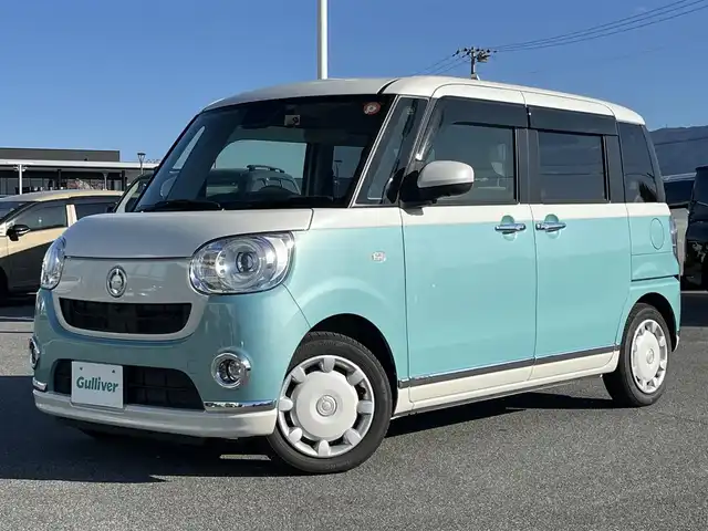 ダイハツ ムーヴ キャンバス G メイクアップ リミテッド　SAⅢ 奈良県 2021(令3)年 3万km パールホワイトⅢ/ファインミントメタリック 2トーン Panasonic7インチナビ（CN-E330D）/（TV/BT/CD）/アラウンドビューモニター/後方コーナーセンサー/衝突軽減システム/レーンキープアシスト/両側パワースライドドア/オートライト/LEDヘッドライト/電動格納ミラー/前方ドライブレコーダー/ETC/純正ホイールキャップ/スペアキーX1