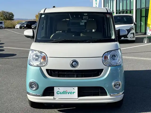 ダイハツ ムーヴ キャンバス G メイクアップ リミテッド　SAⅢ 奈良県 2021(令3)年 3万km パールホワイトⅢ/ファインミントメタリック 2トーン Panasonic7インチナビ（CN-E330D）/（TV/BT/CD）/アラウンドビューモニター/後方コーナーセンサー/衝突軽減システム/レーンキープアシスト/両側パワースライドドア/オートライト/LEDヘッドライト/電動格納ミラー/前方ドライブレコーダー/ETC/純正ホイールキャップ/スペアキーX1