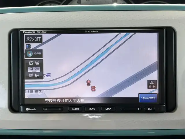 ダイハツ ムーヴ キャンバス G メイクアップ リミテッド　SAⅢ 奈良県 2021(令3)年 3万km パールホワイトⅢ/ファインミントメタリック 2トーン Panasonic7インチナビ（CN-E330D）/（TV/BT/CD）/アラウンドビューモニター/後方コーナーセンサー/衝突軽減システム/レーンキープアシスト/両側パワースライドドア/オートライト/LEDヘッドライト/電動格納ミラー/前方ドライブレコーダー/ETC/純正ホイールキャップ/スペアキーX1