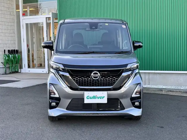 日産 ルークス HWS Gターボ アーバンクロム プロパイロットED 宮城県 2023(令5)年 1万km チタニウムグレーメタリック 快適パック/＝＝＝/エマージェンシーブレーキ/車線逸脱警報/車線逸脱防止支援/オートハイビーム/先行車発進お知らせ/コーナーセンサー/純正9インチナビ（MM222D-L）/・Bluetooth/・フルセグTV/アラウンドモニター/純正ドライブレコーダー/合皮シート/シートヒーター/革巻きステアリング/ステアリングスイッチ/電動パーキングブレーキ/ブレーキホールド/LEDヘッドランプ/フォグランプ/オートライト/スマートキー＆プッシュスタート/電動格納ミラー/純正15インチAW/純正フロアマット/純正ドアバイザー/W/サイド/カーテンエアバッグ
