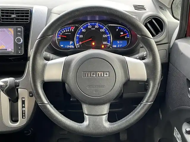 スバル ステラ カスタム RS スマートアシスト 島根県 2014(平26)年 11.4万km ファイアークォーツレッドM 4WD/ターボ/社外ナビ/CD/DVD/DTV/Bluetooth/MOMOステアリング/LEDオートライト/AW付きサマータイヤ積込/スマートキー/プッシュスタート /純正フロアマット/純正ドアバイザー/スマートキー/プッシュスタート
