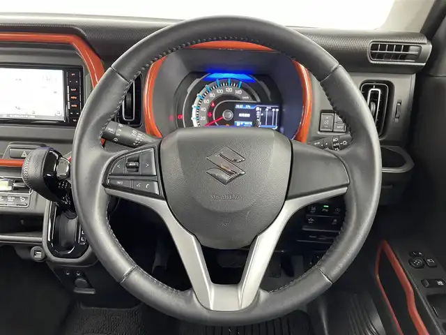 スズキ ハスラー HYBRID X 埼玉県 2020(令2)年 3万km バーミリオンオレンジ/ガンメタリック2トーン SDナビ/（フルセグTV・Bluetooth・CD・DVD）/車外カメラ/（前・横・後ろ・全方位）/前方ドライブレコーダー/ETC/前席シートヒーター/LEDライト/オートライト/衝突軽減ブレーキ/横滑り防止装置/スマートキー