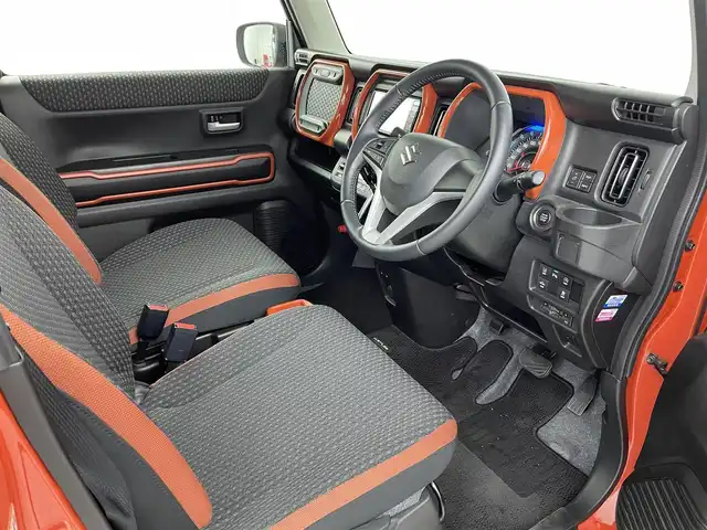 スズキ ハスラー HYBRID X 埼玉県 2020(令2)年 3万km バーミリオンオレンジ/ガンメタリック2トーン SDナビ/（フルセグTV・Bluetooth・CD・DVD）/車外カメラ/（前・横・後ろ・全方位）/前方ドライブレコーダー/ETC/前席シートヒーター/LEDライト/オートライト/衝突軽減ブレーキ/横滑り防止装置/スマートキー