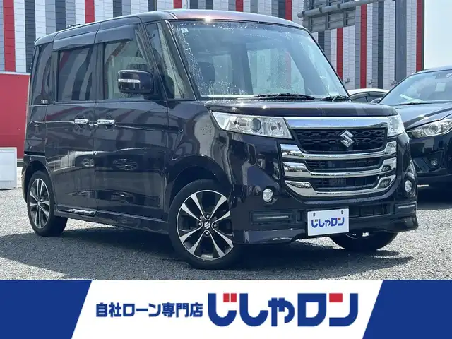 スズキ スペーシア カスタム Z ターボ 宮崎県 2017(平29)年 9.7万km ムーンライトバイオレットPM /ナビ(CN-RZ83)//TV/CD/DVD/Bluetooth//運転席シートヒーター//クルーズコントロール//片側パワースライドドア//ETC//オートライト//パドルシフト//純正フロアマット//純正アルミホイール//ドアバイザー//取扱説明書//保証書//スペアキー×１