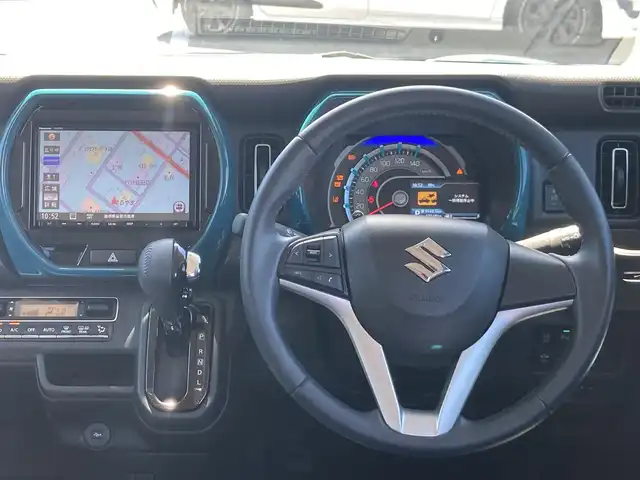 スズキ ハスラー HYBRID X 島根県 2020(令2)年 6万km デニムブルー ガンメタリック 2トーン 社外SDナビ(CD/DVD/BT/フルセグ)/全方位カメラ/衝突被害軽減ブレーキ/レーントレーシングアシスト/アイドリングストップ/前席シートヒーター /前方ドライブレコーダー/ETC/オートライト/純正フロアマット/純正ドアバイザー/取扱説明書/保証書/スペアキー×1