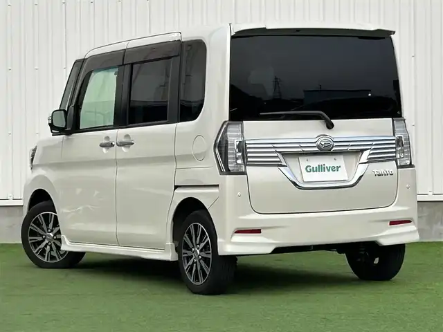 ダイハツ タント カスタム X トップED SA Ⅲ 香川県 2017(平29)年 6.6万km パールホワイトⅢ 登録時走行距離：65595km/純正ナビゲーション/→フルセグTV/→CD/DVD再生/バックカメラ/ビルトインETC/ドライブレコーダー/ステアリングリモコン/シートヒーター/片側パワースライドドア/コーナーセンサー/LEDオートライト/フォグランプ/オートハイビーム/純正14インチアルミホイール/スマートキー