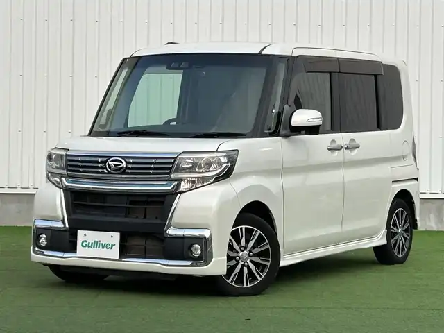 ダイハツ タント カスタム X トップED SA Ⅲ 香川県 2017(平29)年 6.6万km パールホワイトⅢ 登録時走行距離：65595km/純正ナビゲーション/→フルセグTV/→CD/DVD再生/バックカメラ/ビルトインETC/ドライブレコーダー/ステアリングリモコン/シートヒーター/片側パワースライドドア/コーナーセンサー/LEDオートライト/フォグランプ/オートハイビーム/純正14インチアルミホイール/スマートキー