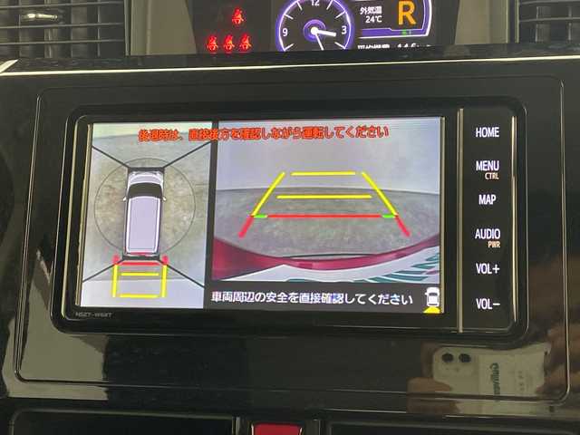 トヨタ ルーミー カスタムG 三重県 2018(平30)年 4.4万km マゼンタベリーマイカM /禁煙車　//純正ＳＤナビ　//パノラミックビューモニター　//オートAC//革巻きステアリング//ステアリングスイッチ//クルーズコントロール//両側パワースライドドア　//衝突軽減ブレーキ　//レーンキープアシスト　//オートハイビーム　//LED//フォグ//純正ＡＷ付スタッドレス積載　//前後コーナーセンサー　//ＤＮシートヒーター//社外前後ドライブレコーダー//純正ビルトインETC