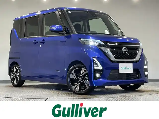 日産 ルークス HWS Gターボ プロパイロットED 愛知県 2020(令2)年 0.6万km アトランティックブルー 純正９インチナビ　登録時地図SDなし/（Bluetooth/フルセグTV/SD/FM/AM/CD・DVD再生)/アラウンドビューモニター　/両側パワースライドドア（ハンズフリー）/衝突軽減ブレーキ　/プロパイロット　/ビルトインＥＴＣ　/ソナー　/車線逸脱警報　/電動パーキングブレーキ　/ドライブレコーダー　/アイドリングストップ/ＩＳＯＦＩＸ/純正フロアマット/後席サンシェード