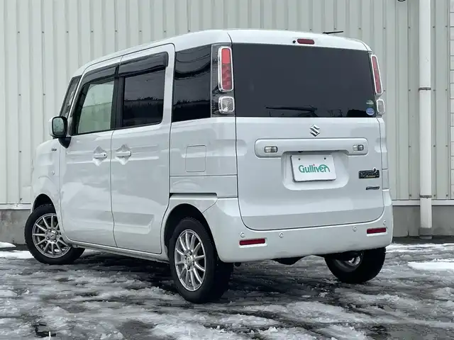 スズキ スペーシア HYBRID G 山形県 2019(令1)年 4.6万km ピュアホワイトP ワンオーナー/禁煙車/スペアキー1本/4WD/運転席ヒートシーター/USB/パワーステアリング/パワーウインドウ/メーカー純正ナビ/ワンセグテレビ/メモリナビ/ETC/スズキセーフティーサポート/横滑り防止システム/レーンアシスト/純正フロアマット