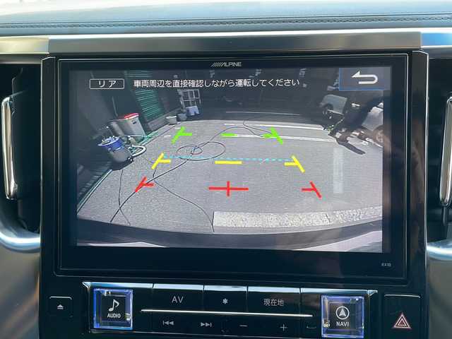 トヨタ アルファード S 大阪府 2015(平27)年 4.3万km ブラック ワンオーナー/10インチALPINEナビ　/　【ワンセグTV/CD・DVD/Bluetooth/USB】/ALPINE12.8フリップダウンモニター/バックカメラ/レザーシート/パワーシート/オットマン/3列シート/ローダウン/社外テインダウンサス/両側パワースライドドア/クリアランスソナー/レーンキープアシスト/横滑り防止システム/衝突被害軽減システム/社外イルミネート/カールソンホイール/ドライブレコーダー/ETC