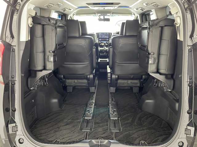トヨタ アルファード S 兵庫県 2015(平27)年 4.3万km ブラック ワンオーナー/10インチALPINEナビ/TV/CD/DVD/Bluetooth/USB/ALPINE12.8フリップダウンモニター/バックカメラ/社外革調シートカバー/パワーシート/オットマン/3列シート/社外テインダウンサス/両側パワースライドドア/クリアランスソナー/レーンキープアシスト/横滑り防止システム/衝突被害軽減システム/社外イルミネート/カールソンアルミホイール/ドライブレコーダー/ETC