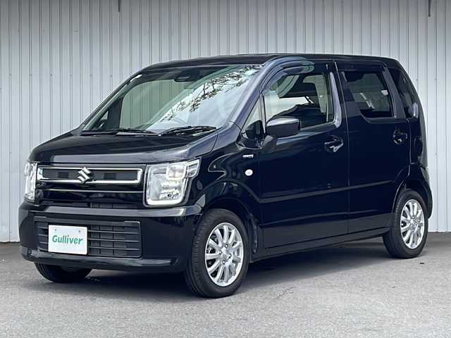 スズキ ワゴンＲ HYBRID FX 長野県 2021(令3)年 0.9万km ブルーイッシュブラックパール3 ワンオーナー/デュアルセンサーブレーキ/純正８インチメモリナビフルセグTV/コーナーセンサー/ホイール付き冬タイヤ４本積込/保証書/スペアキー