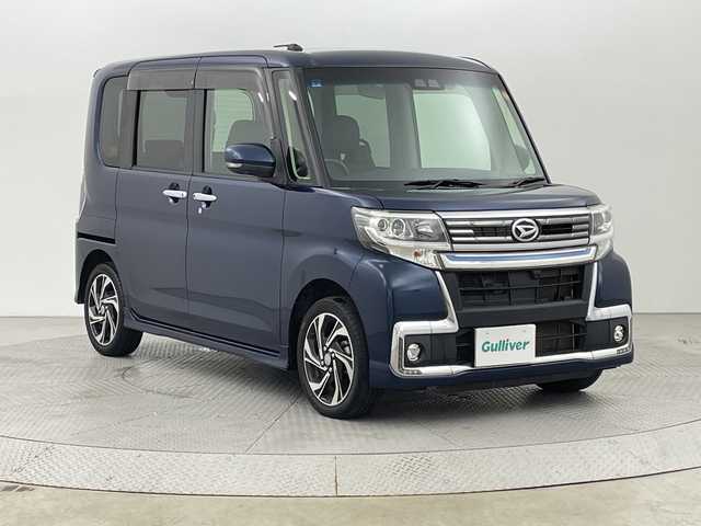 ダイハツ タント カスタムRSトップED VS SAⅢ 新潟県 2019(平31)年 5.4万km レーザーブルークリスタルシャイン ワンオーナー/純正ナビ/TV視聴不可/NSZN-W69D/　CD/DVD/SD/Bluetooth/アラウンドビューカメラ/両側パワースライドドア/運転席シートヒーター/スマートキー×２/ETC/LEDヘッドライト/オートライト/フォグランプ/オートハイビーム/衝突被害軽減ブレーキ/社外アルミ付きスタッドレス/　（積み込み８mm）